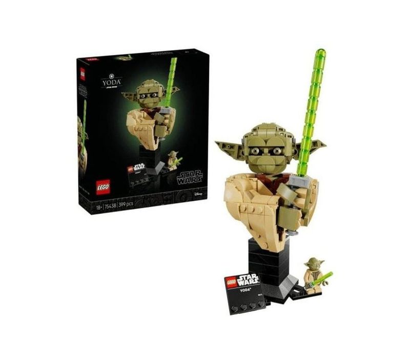 Buste Lego Star Wars De Maître Yoda À Exposer Sur Socle