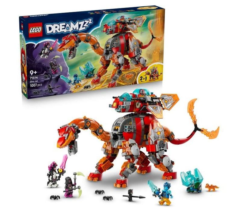 Vaisseau‑dino 2‑en‑1 — Brontosaure et Stégosaure, 1 007 Pièces