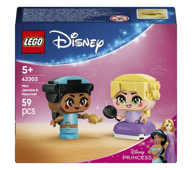 Miniatures Princesse Disney Jasmine Et Raiponce — 2 Figurines Assemblables, 59 Pièces