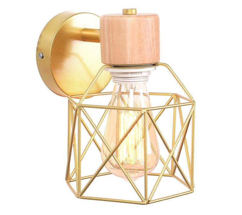 Applique Murale Industrielle Lampe Murale Intérieure Ajustable Pour Chambre Couloir Salon Or