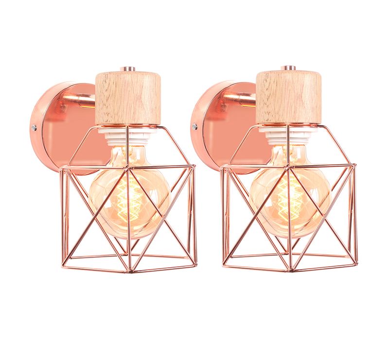 2 Pièces Applique Murale Intérieure E27 Lampe Murale Ajustable Pour Chambre Couloir Salon Rose