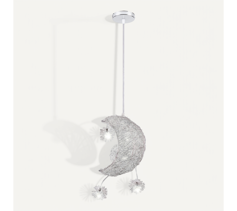 Lampe à Suspension Lune Suspension Luminaire Moderne 20cm Plafonnier Rétro Vintage Pour Couloir