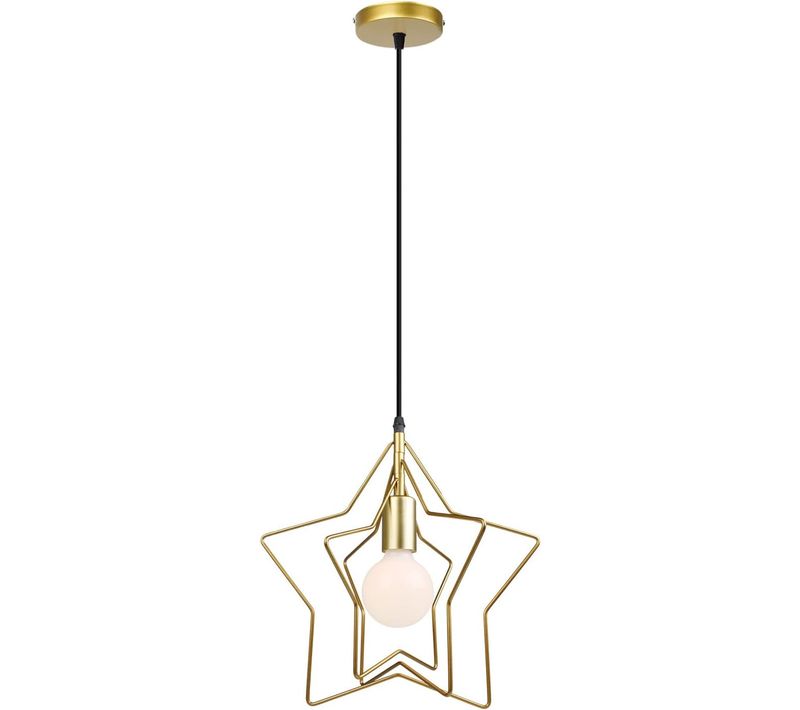 Suspension Luminaire Simplicité Lustre Créatif Lampe à Suspension Moderne Abat-jour Rotatif Or