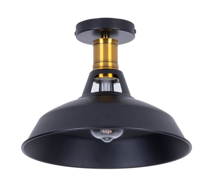 Plafonnier Industriel Vintage Lampe De Plafond Intérieur Pour Salon Cuisine Chambre Noir