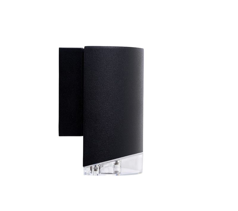 Applique Murale En Aluminium Et Noir Mat, H 13 Cm D 11 Cm - Ribe