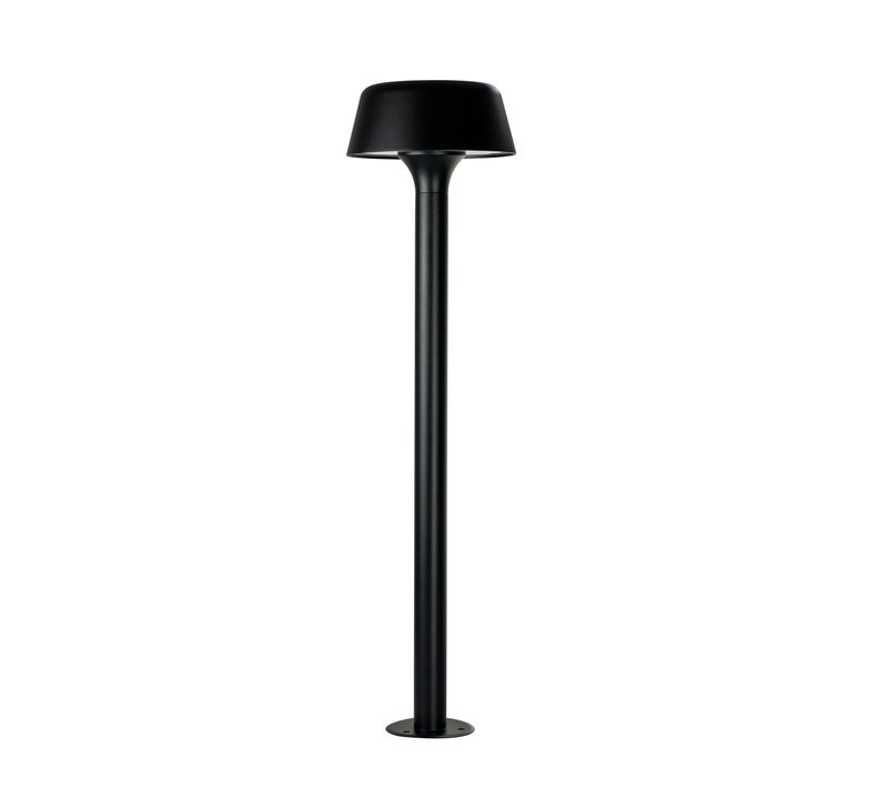 Borne Extérieure En Métal Noir Mat, H 80 Cm D 19,5 Cm - Valencia