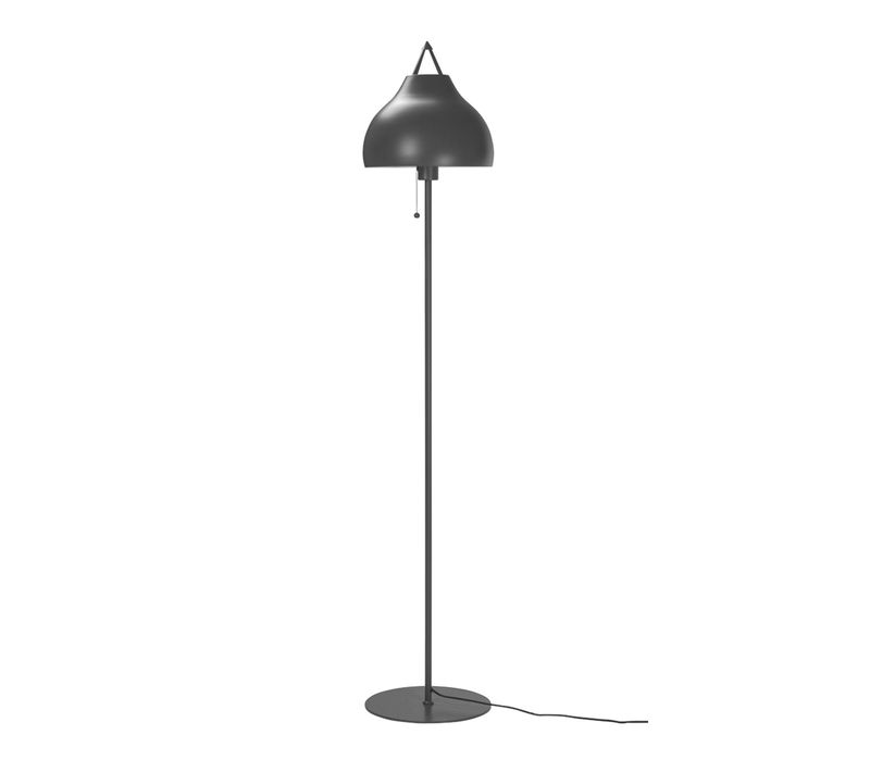 Lampadaire En Métal Gris, H 150 Cm D 29 Cm - Pyra