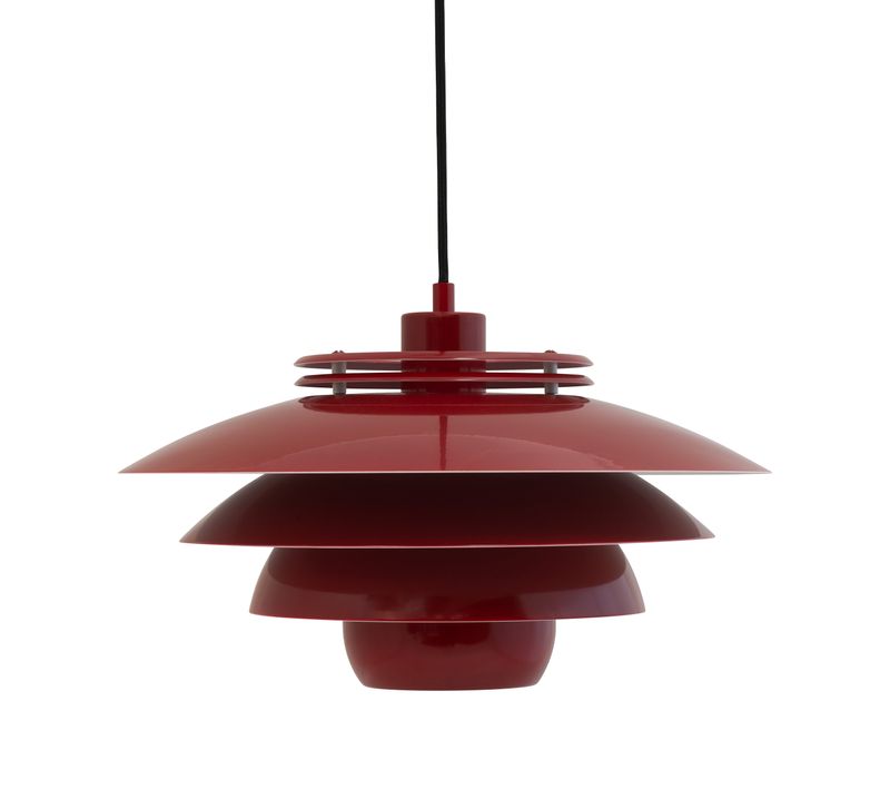 Suspension En Métal Rouge Foncé, H 20 Cm D 38 Cm - Ejka