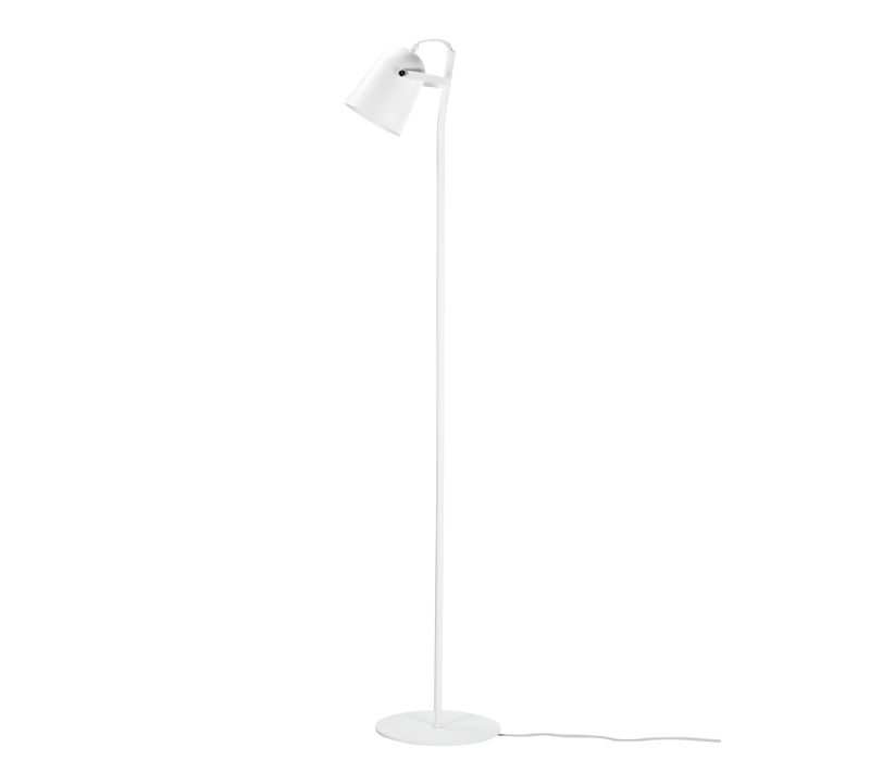 Lampadaire En Métal Blanc Mat, H 135 Cm D 11,5 Cm - Oslo