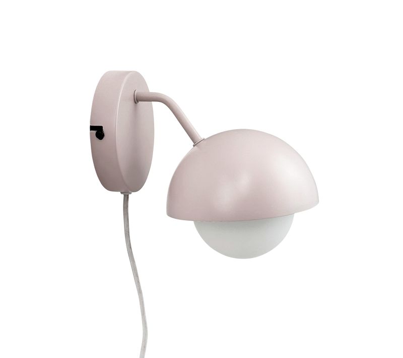 Applique En Métal Rose Pâle, H 19.5 Cm D 15 Cm - Rose