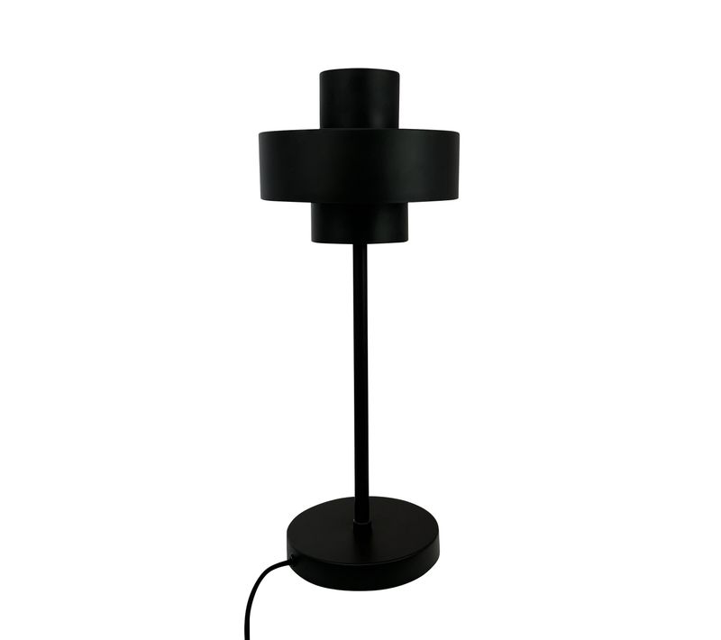 Lampe à Poser En Métal Noir, H 49,5 Cm D 20 Cm Stoke
