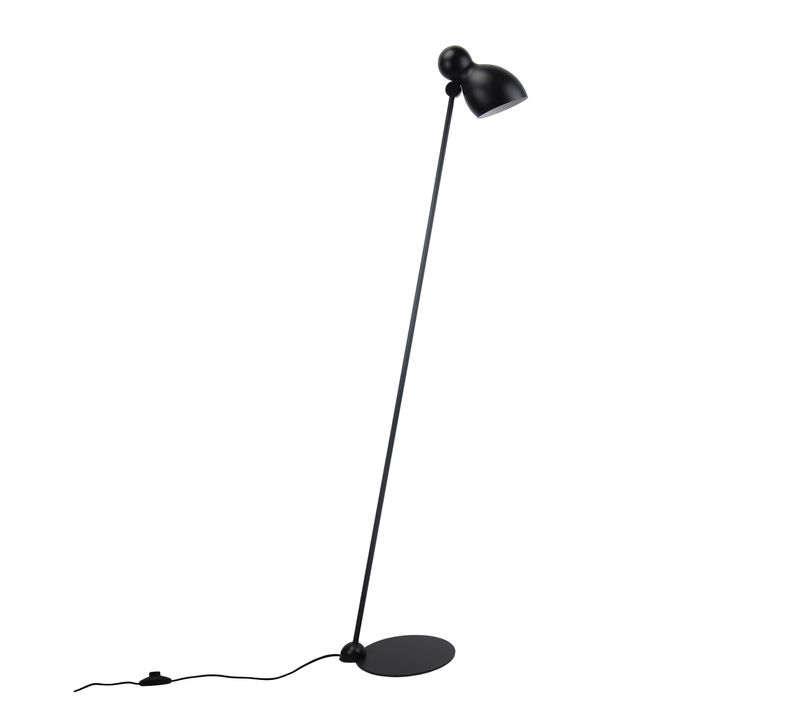 Lampadaire En Métal Noir, H 140,6 Cm D 25 Cm - Ludo