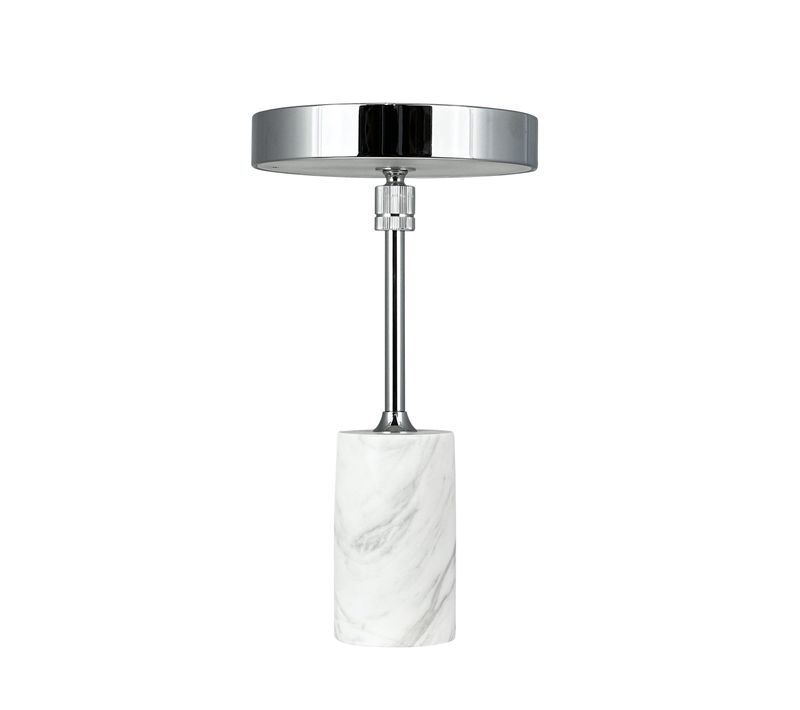 Lampe à Poser En Métal Chrome, H 25 Cm D 14 Cm - Starlight