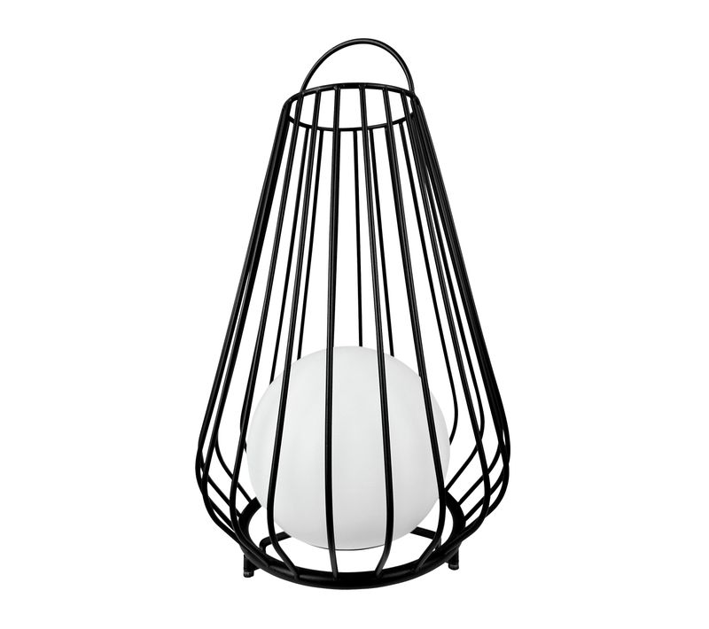 Lanterne Solaire En Métal Noir, H 48 Cm D 30 Cm - Evesham