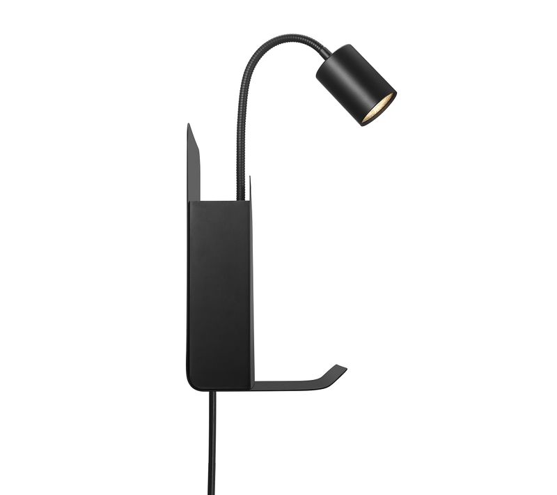 Applique Murale Roomi  Métal Noir, H.28.2 - Ip20 - Gu10 / Intérieur