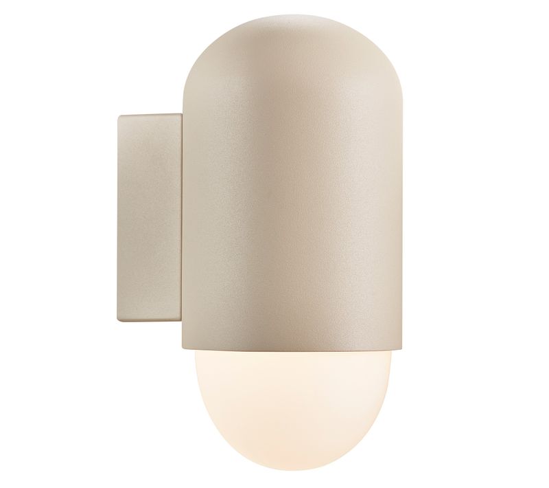 Applique Murale Heka Aluminium Sablé, H.21.6 - Ip54 - E27 / Extérieur