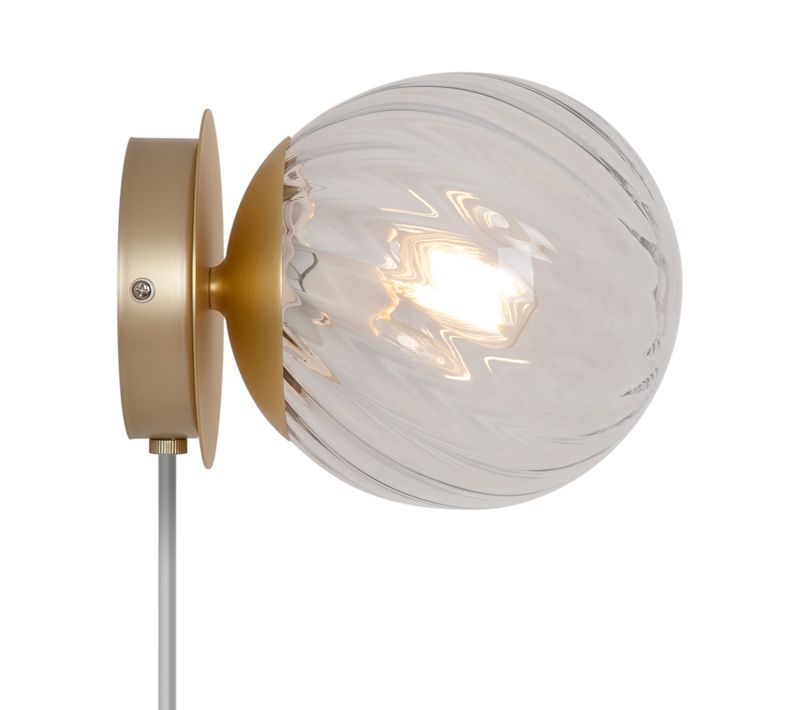 Applique Murale Chisell Métal Laiton, H.15 - Ip20 - E14 / Intérieur