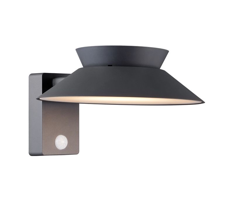 Applique Murale Justina Solar Métal Anthracite, H.14.5 - Ip44 - Solarled / Extérieur