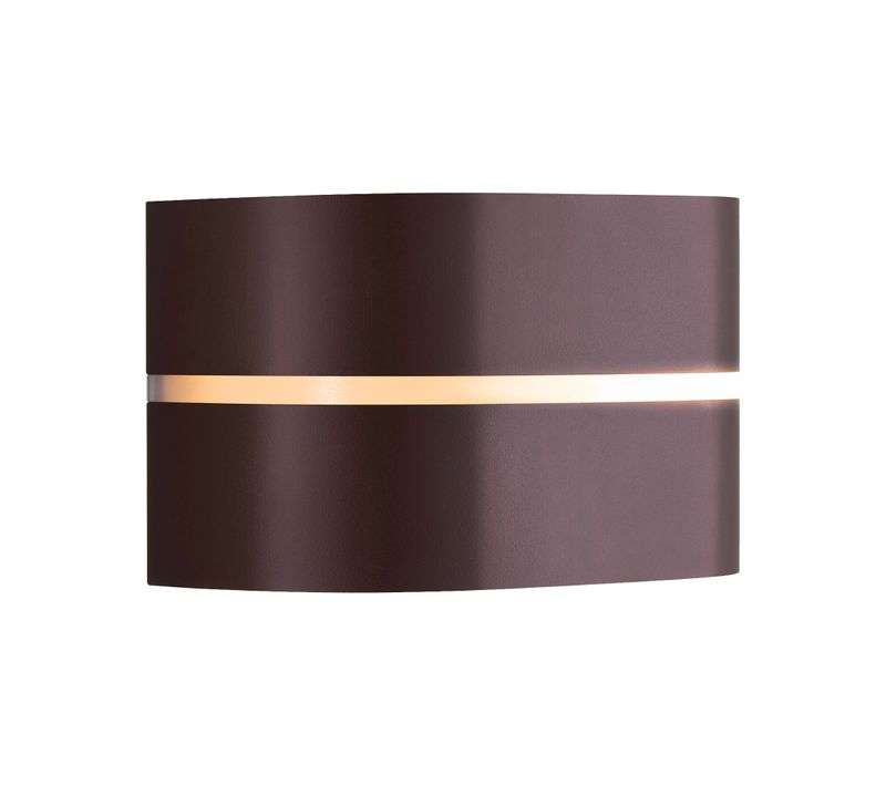 Applique Murale Sibelis  Matière Plastique Marron Metallise, H.12 - Ip44 - E27 / Extérieur