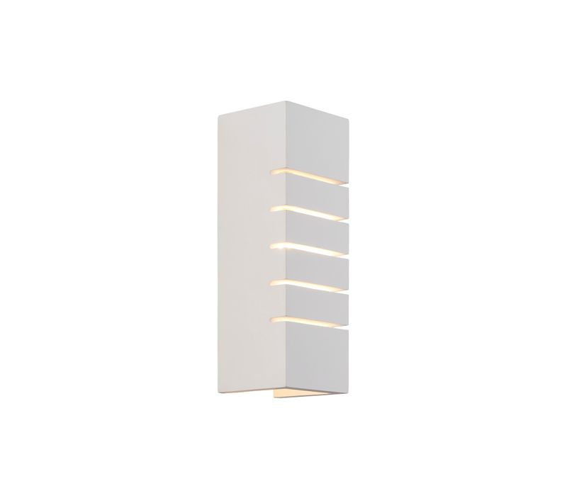 Applique Murale Lancio Square Plâtre Blanc, H.21.5 - Ip20 - G9 / Intérieur