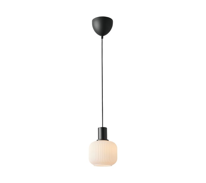 Suspension Luminaire Milford Mini Verrerie Noir H. 19,3 Ip20 -intérieur