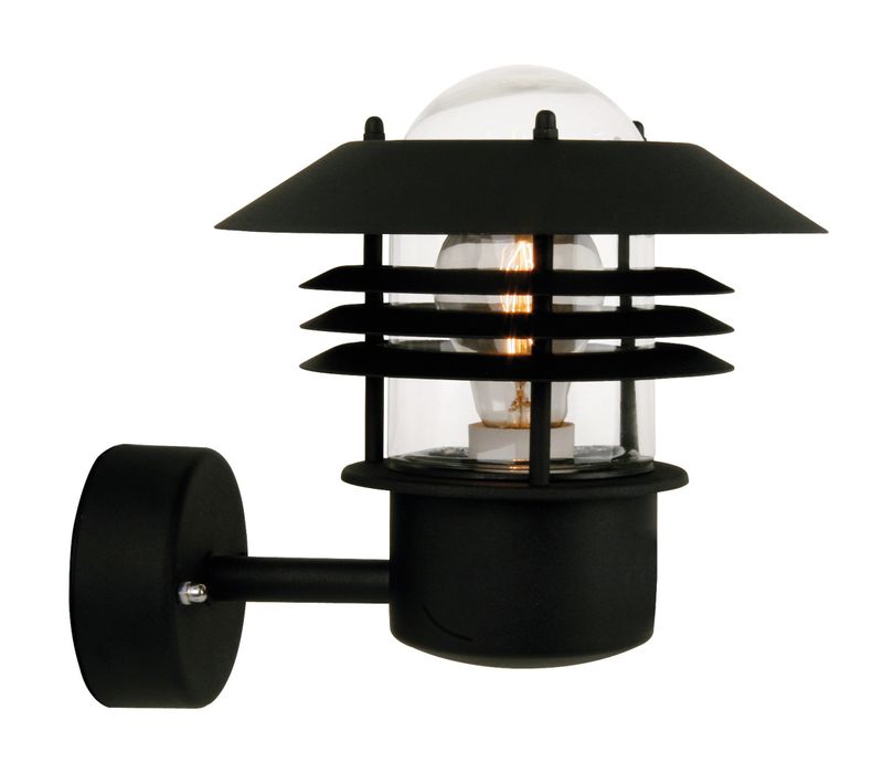 Applique Murale Luminaire Vejers Up Métal Seaside Noir H. 23 Ip54 -extérieur