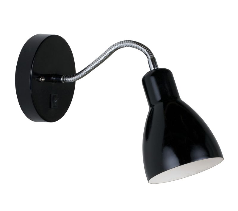 Applique Murale Cyclone  Métal Noir, H.36,5  Ip20  E14 /  Intérieur