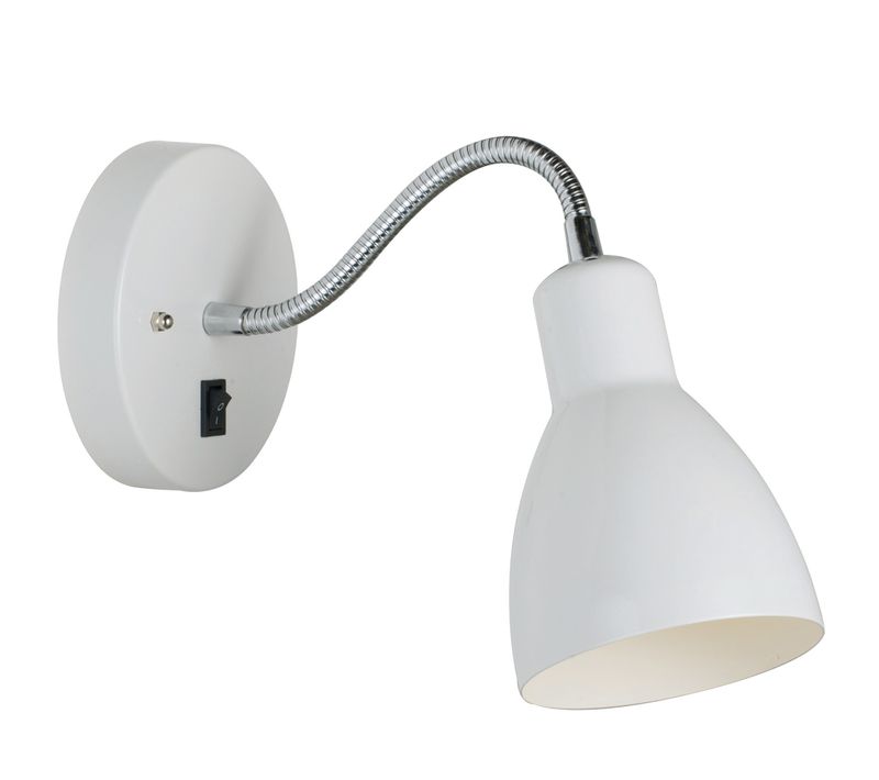 Applique Murale Cyclone  Métal Blanc, H.36,5  Ip20  E14 /  Intérieur