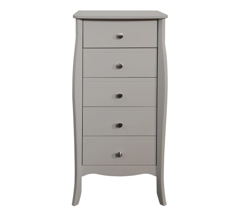 Chiffonnier 5 tiroirs BARROCO Gris