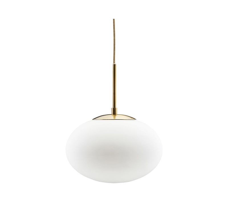 Lampe Suspension Opal Large Diam 30 Cm Blanc