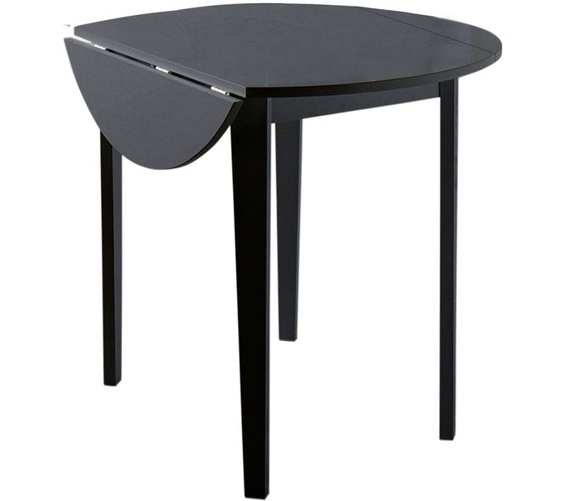 Trend - Table à Manger En Effet Pin Noir 4 Personnes 92x54