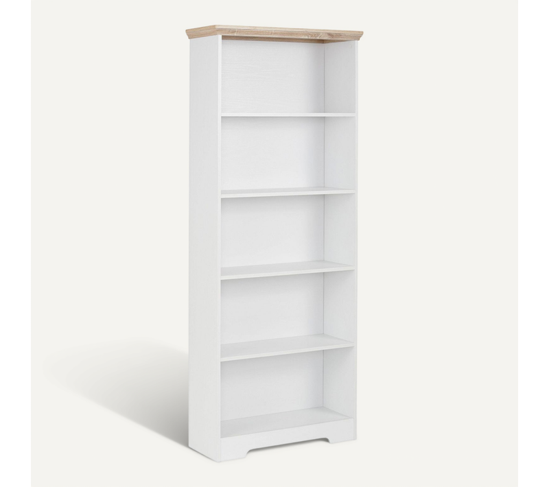 Nanna - Bibliothèque à 5 Compartiments En Effet Bois Blanc
