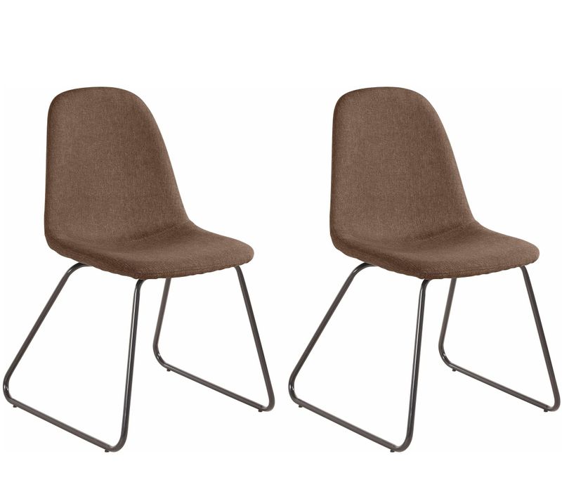 Colby-fauteuil De Salle à Manger En Tissu Marron, 2 Pièces