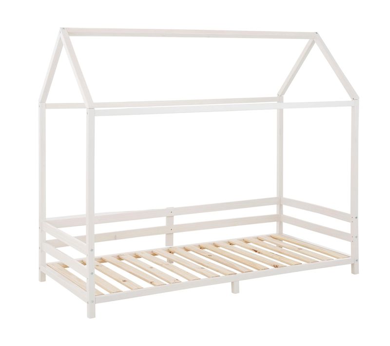 Ellen - Lit Cabane Pour Enfant En Pin Blanc 90x200