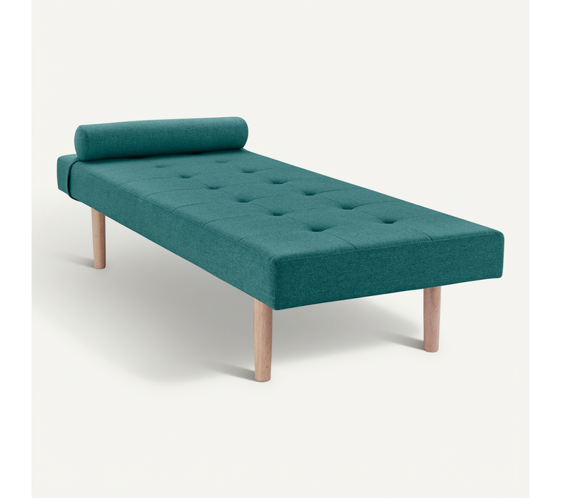 Gomez-lit De Jour 200 X 80 Cm Aspect Laine Turquoise