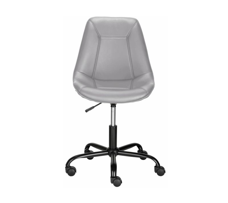 Kenny - Chaise De Bureau Tapissée En Pu Gris