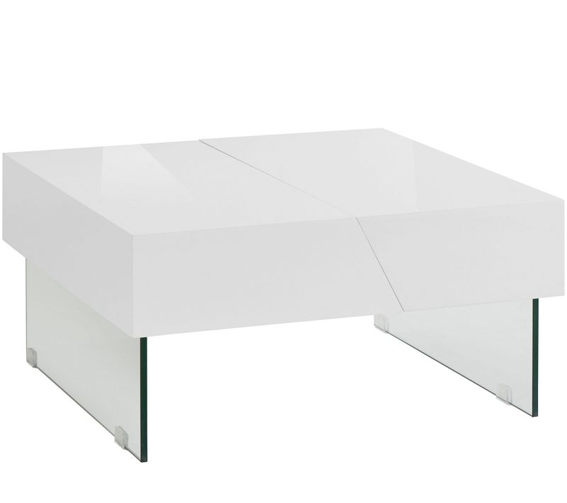 Punto-table Basse 75 Cm En Blanc Brillant