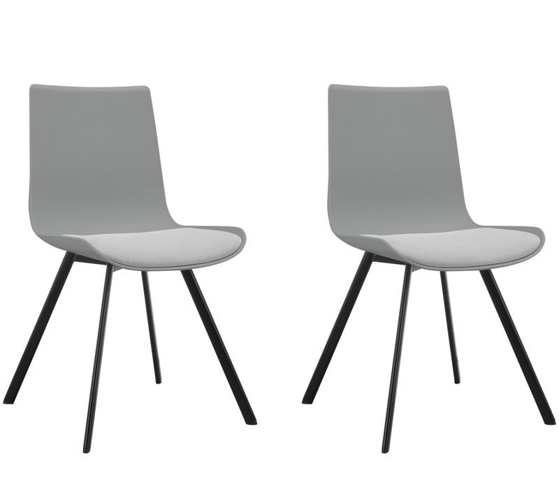 Lucky-chaises Longues Lot De 2 En Plastique Gris