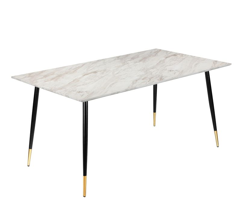 Monza - Table à Manger En Effet Marbre 6 Personnes L120