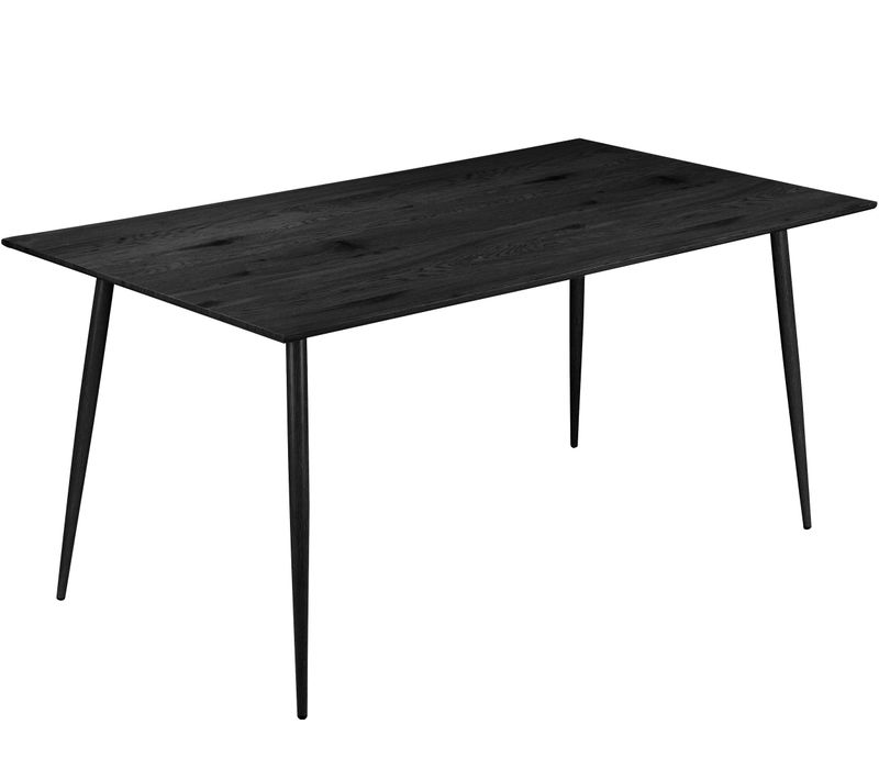 Monza - Table à Manger En Effet Bois Noir 8 Personnes L160