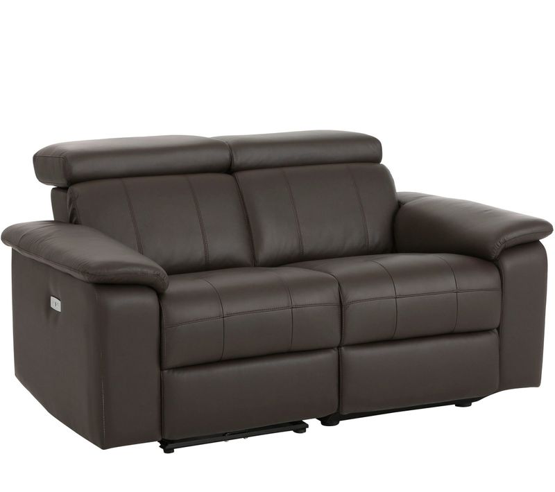 Tanaro-canapé 2 Places Avec Fonction Électrique En Pu Marron