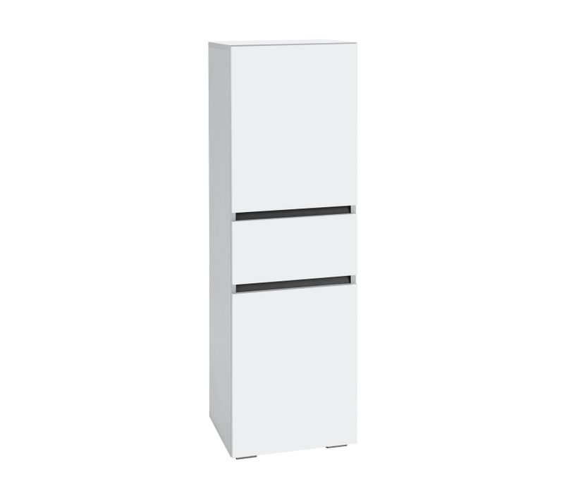 Wisla -colonne Midi Avec 2 Portes Et 1 Tiroir En Blanc
