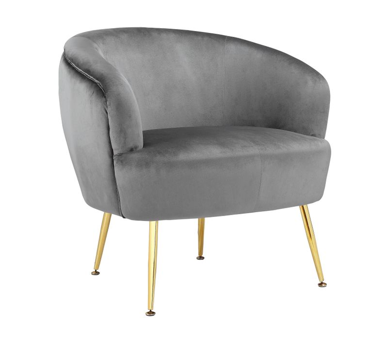 Paloma-fauteuils En Velours Gris