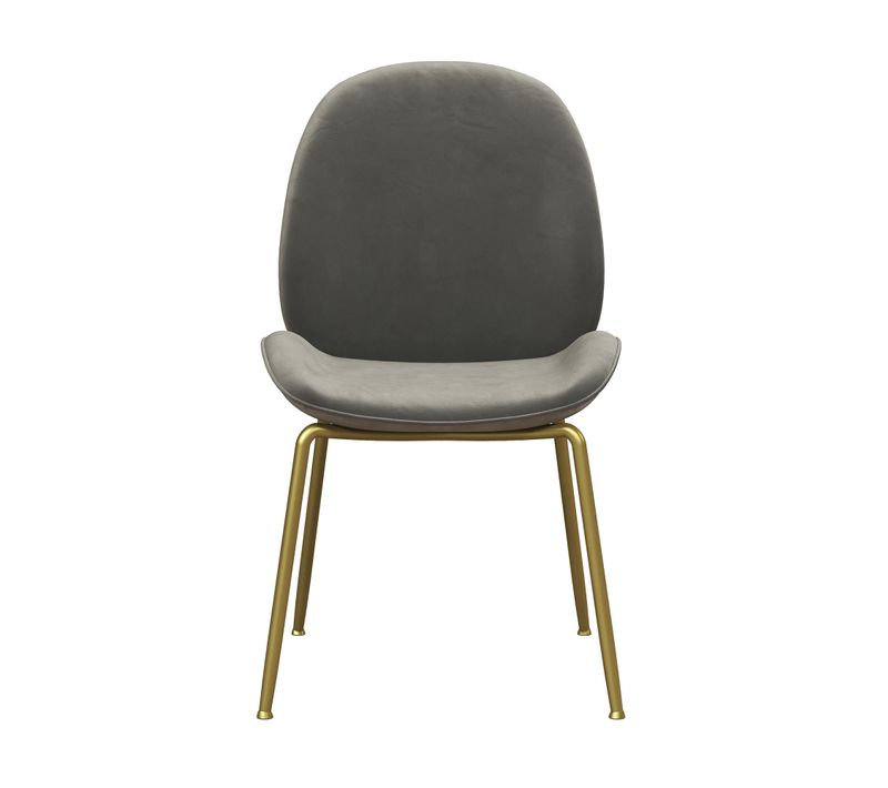 Astor-chaise De Salle à Manger En Velours Gris