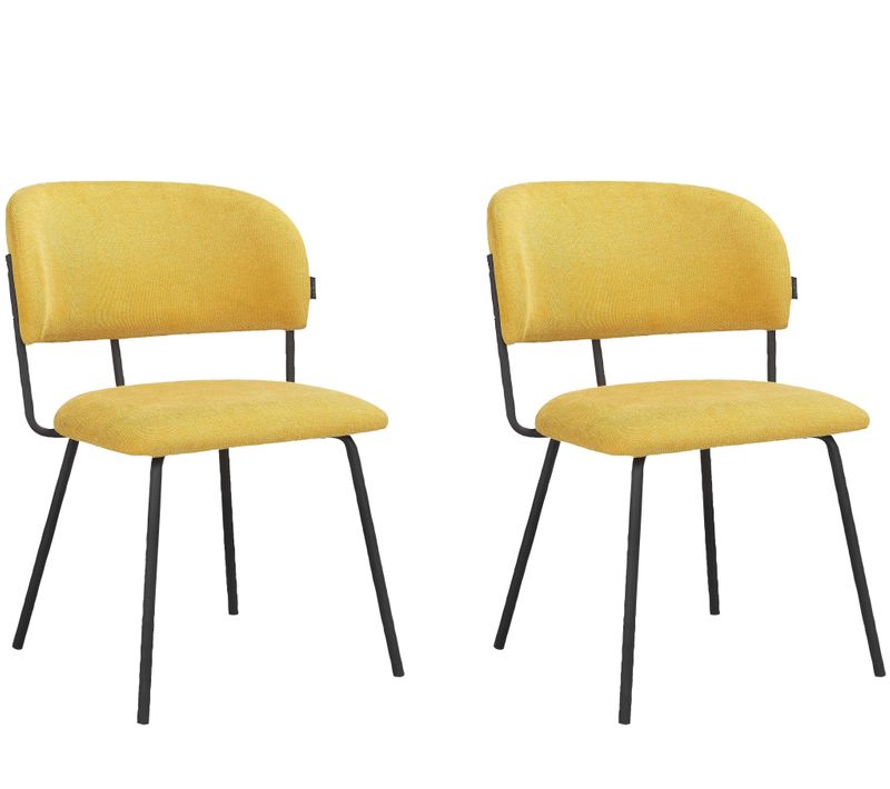 Claudia-chaise De Salle à Manger 2 Pk Curry Belfast Fabric