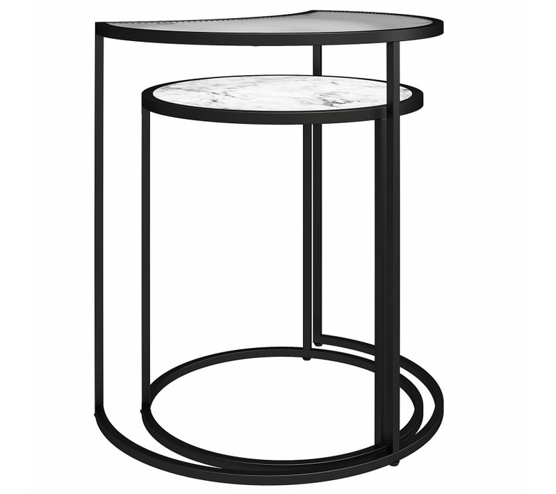 Moon Phases-tables Gigognes En Effet Marbre/verre