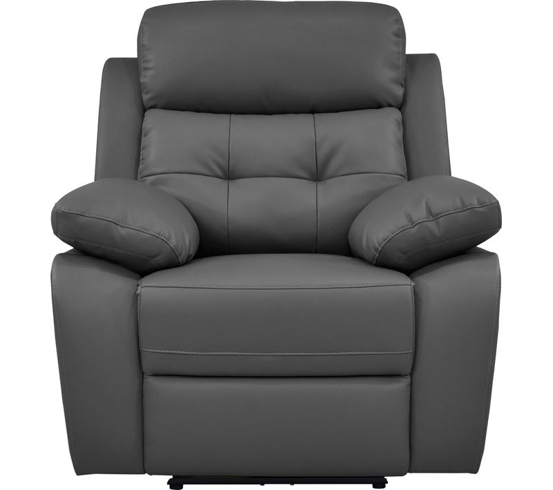 Lannilis-fauteuil Inclinable Manuel Gris Pu