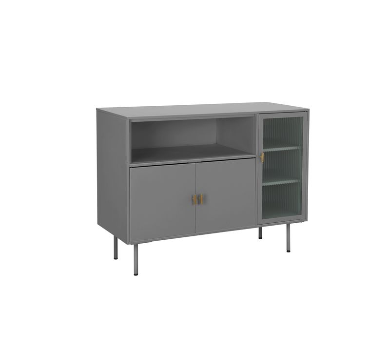 Rosalie-buffet à 2 Portes En Métal Gris