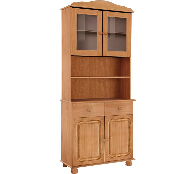 Mette - Buffet Avec 2 Portes, 2 Portes Vitrées Et 2 Tiroirs En Pin