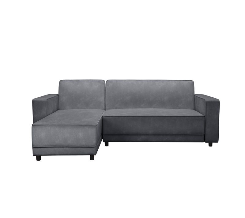 Allie - Canapé-lit 3 Places Avec  En Velours Anthracite